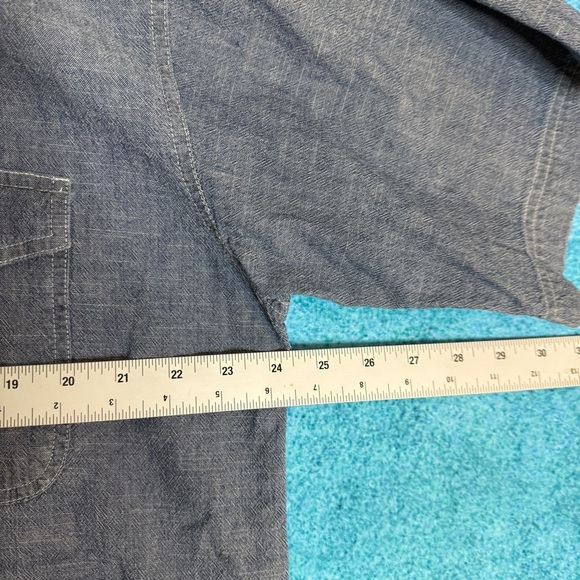 Wolverine Boots and Gear Denim Shirt Men's Size XL Short Sleeve Westernwear - Picture 4 of 16